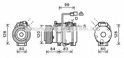 AVA QUALITY COOLING mtk227 -  Компрессор, кондиционер